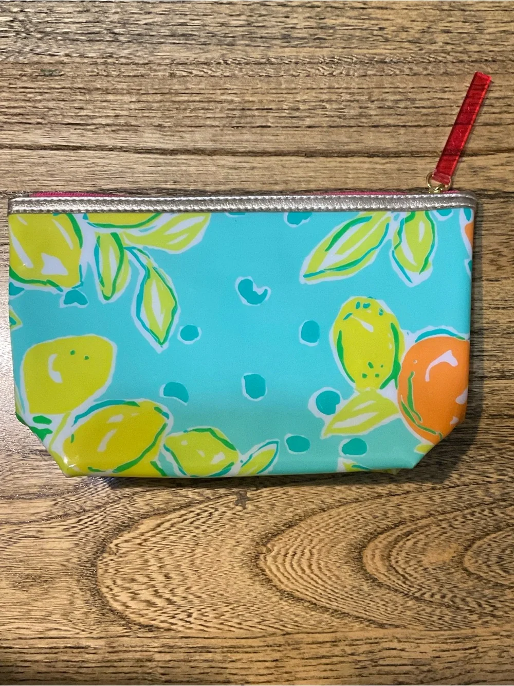 Lilly Pulitzer for Estée Lauder Citrus Print Cosmetic Bag, EUC